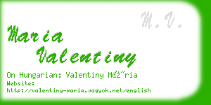 maria valentiny business card